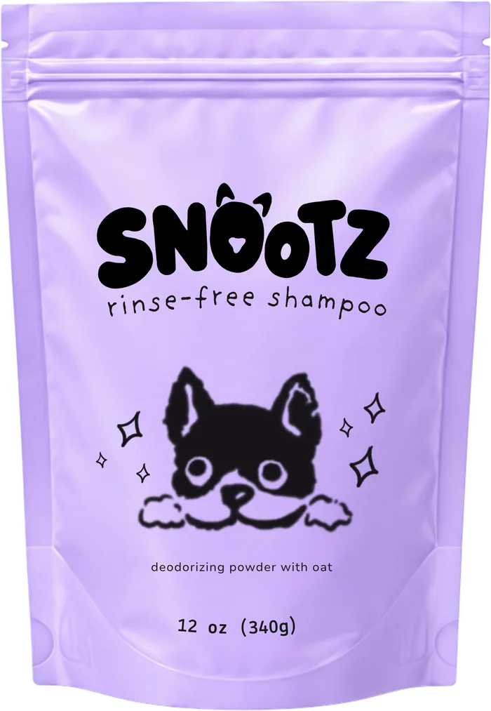 SNOOTZ “rinse-free shampoo” pouch in lilac, 12 oz